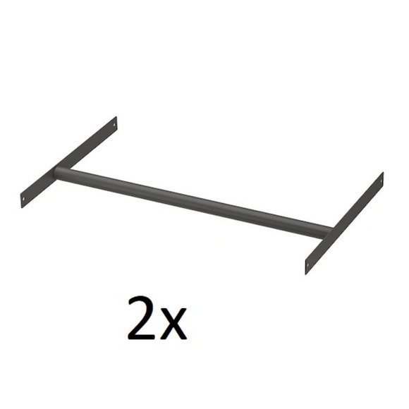 IKEA AURDAL Clothes Rail (2 pack) 22 1/4" Dark Gray 104.609.49 - Picture 1 of 2